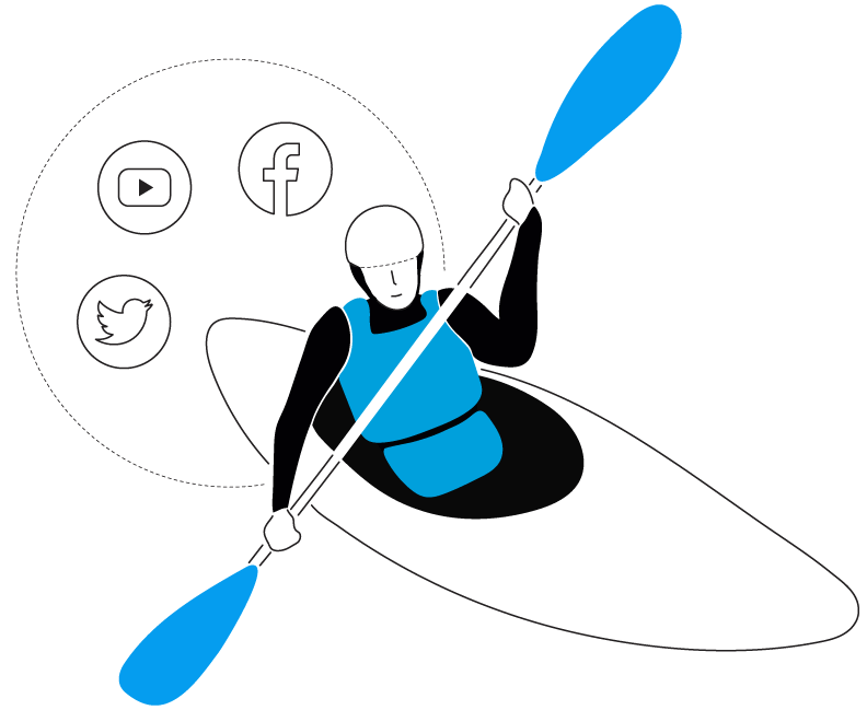 Kayaker and social media Kayaker and social media