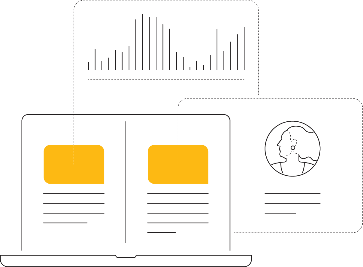 Illustration of laptop lead data Illustration of laptop lead data