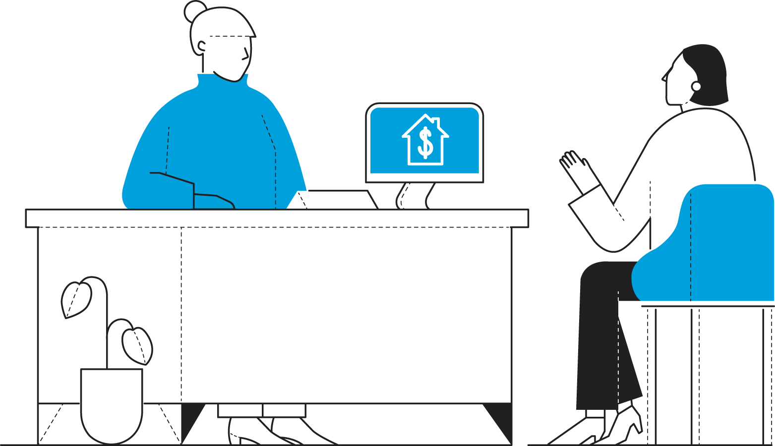 Illustration of mortgage lender