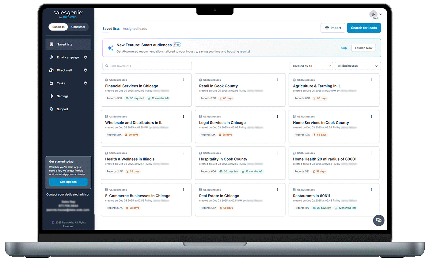 Salesgenie platform Salesgenie platform