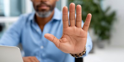 Objection with hand