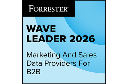 Forrester Wave Leader 2026 Marketing & Sales Data Providers for B2B badge