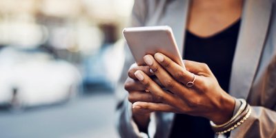 Woman using mobile phone