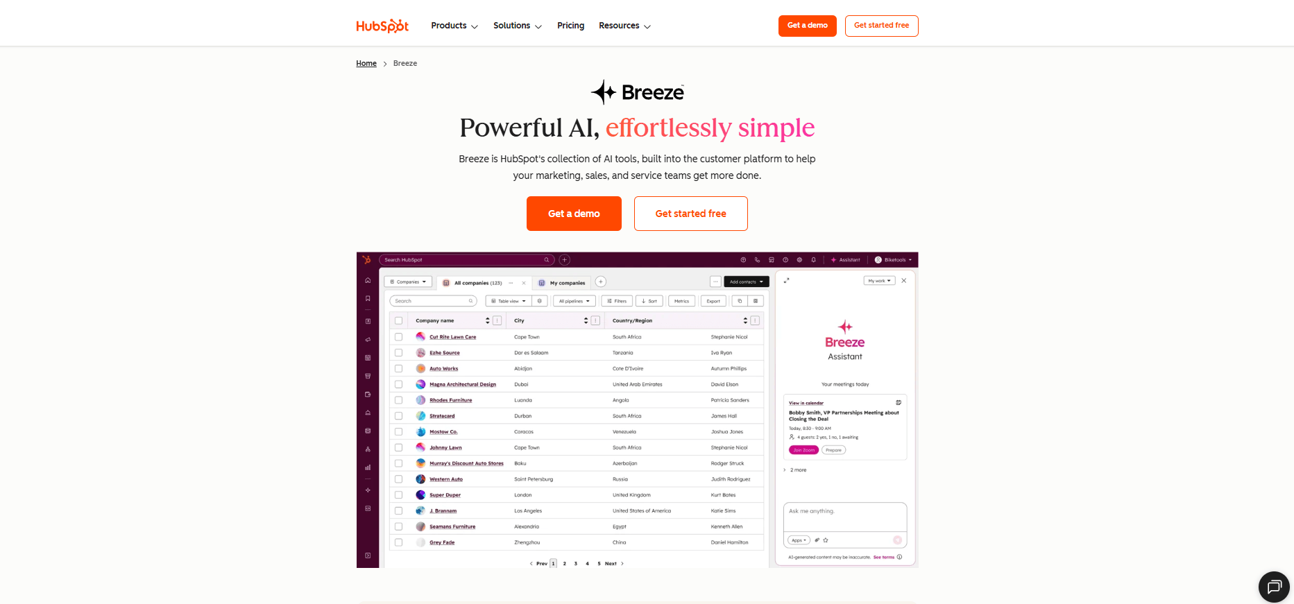 Breeze intelligence